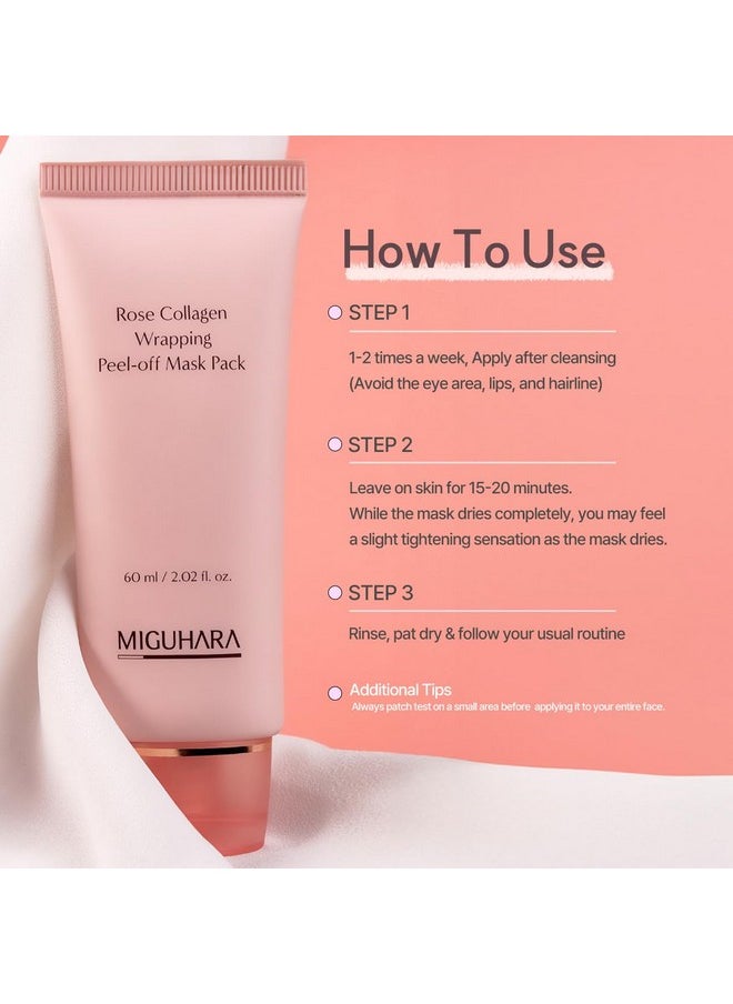 MIGUHARA MIGUHARA Rose Collagen Wrapping Peel-off Mask Pack | Korean Skincare Mask Pack (60ml/2.02 fl.oz.)  - Image 3