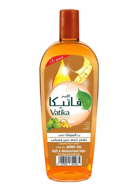 فاتيكا ناتشورالز الغني بالمينك 180 مل ب زيتون وفيتامين هـ يغذي ويقوي ويجدد المرونة للشعر الجاف والباهت