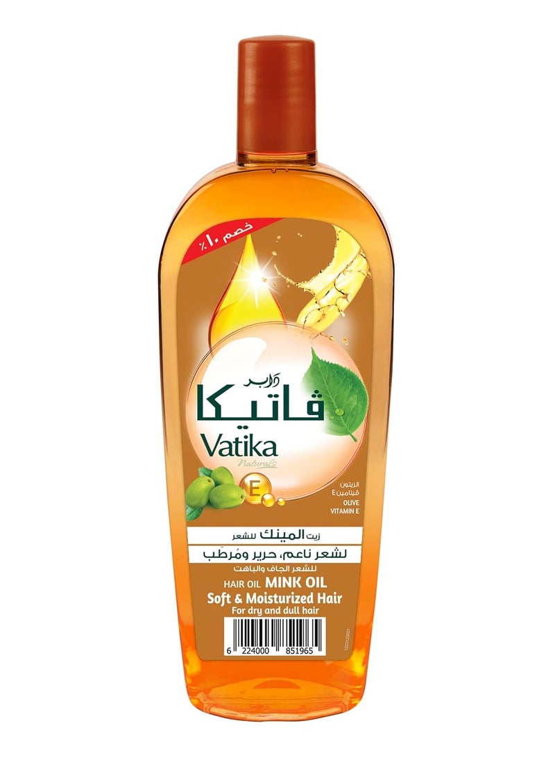 فاتيكا ناتشورالز الغني بالمينك 180 مل ب زيتون وفيتامين هـ يغذي ويقوي ويجدد المرونة للشعر الجاف والباهت