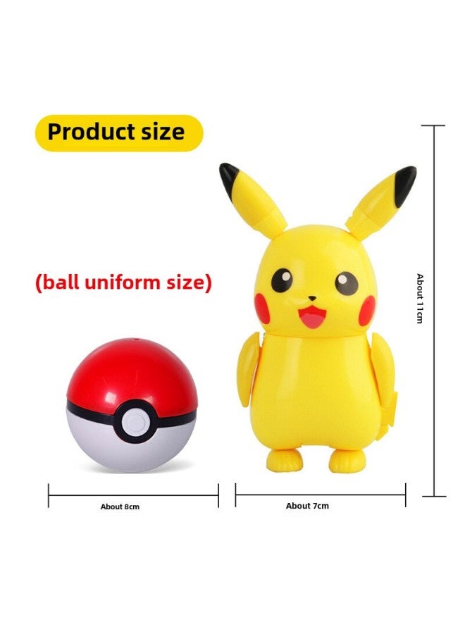 Pokemon Elf Ball Pikachu Hand Toy Pokémon Jiagoren Frog Fire-breathing Dragon Kedar Duck Doll-Color: 6 Pack (Hot Selling