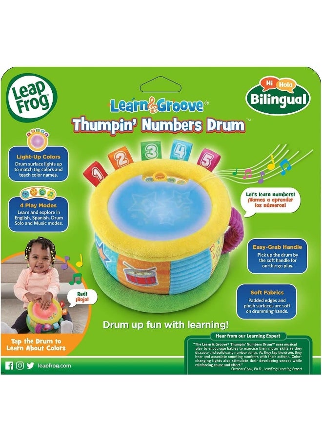 Learn And Groove Thumpin’ Numbers Drum, Colorful Educational Toy, Teaches Counting, Numbers, And Rhythm, Ideal For Toddlers Aged 18 Months And Up