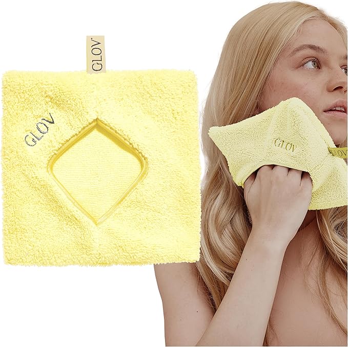 GLOV Microfibre Makeup Remover Wipe Face Cleansing Glove Makeup Remover Cloth with Just Water Washable Reusable Towel Make Up Remover Mitt All Skin Types Hypoallergenic - Image 1
