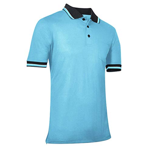 CHAMPRO BaseballSoftball Umpire Polo Shirt Polyester Adult Medium Light Blue