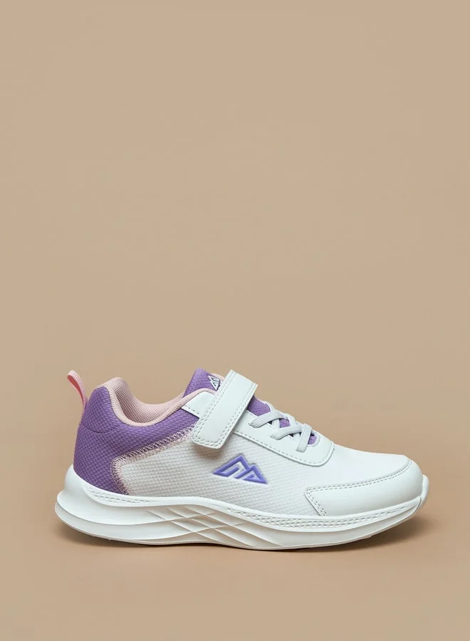 شو اكسبرس Panelled Sports Shoes with Hook and Loop Closure