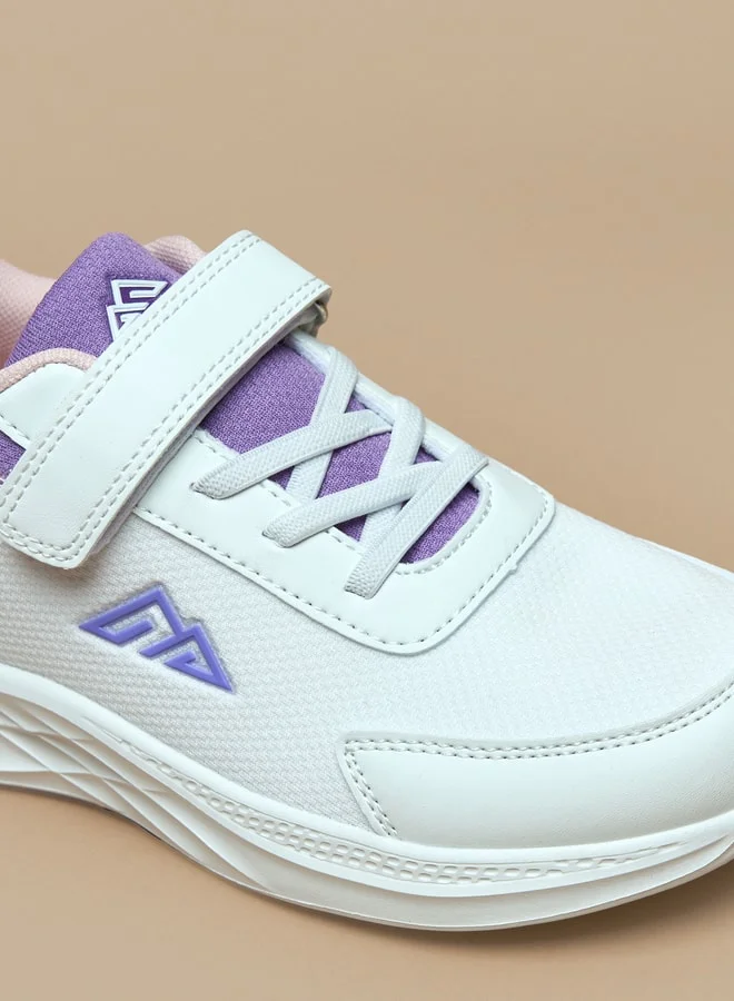 شو اكسبرس Panelled Sports Shoes with Hook and Loop Closure