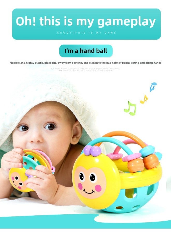 Tumbler Toy Baby 3-6-9-12 Months Baby Educational Children Children 0-1 Year Old Large Bell-Color:1 Bee Rattle - Image 1