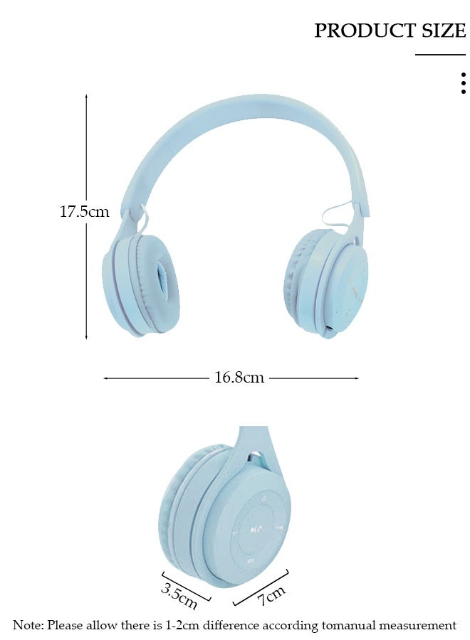 DUNISO Bluetooth Headphones Over Ear, Bluetooth 5.0 Foldable Adjustable Wireless Earphone with Comfort Fit Ear Cups Multifunction button, 3 Modes 6H Playtime for Home Office Travel - Image 2