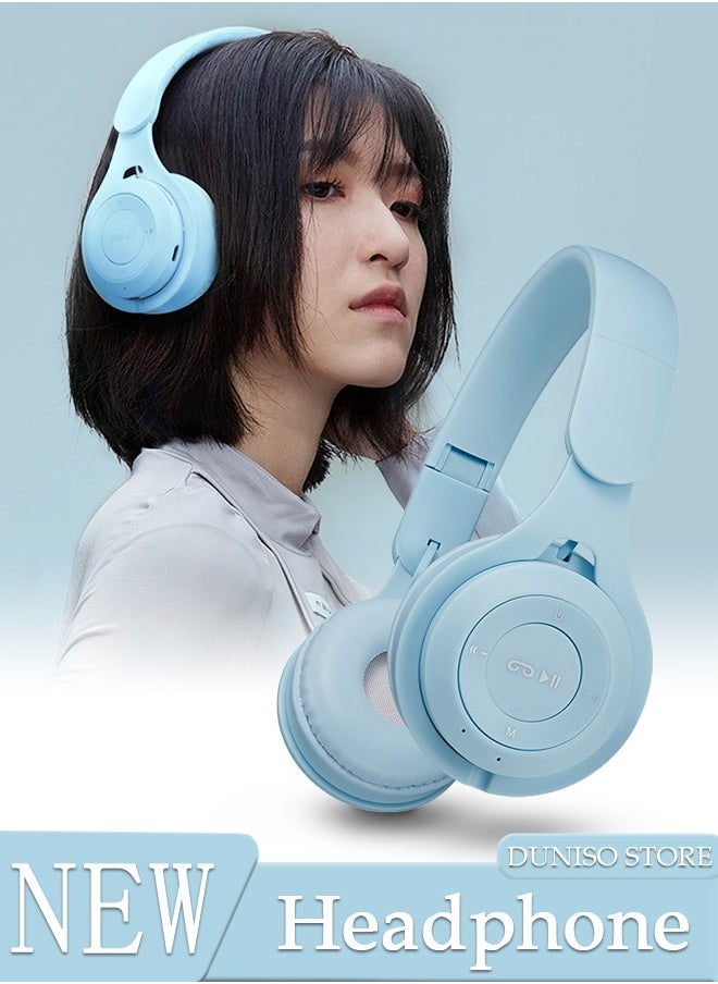 DUNISO Bluetooth Headphones Over Ear, Bluetooth 5.0 Foldable Adjustable Wireless Earphone with Comfort Fit Ear Cups Multifunction button, 3 Modes 6H Playtime for Home Office Travel  - Image 1