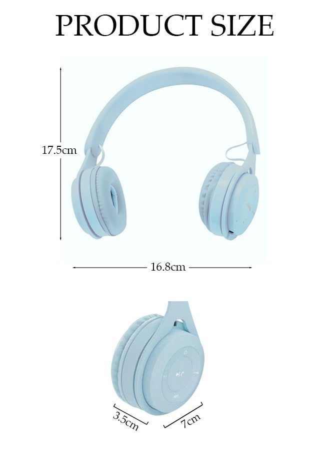 DUNISO Bluetooth Headphones Over Ear, Bluetooth 5.0 Foldable Adjustable Wireless Earphone with Comfort Fit Ear Cups Multifunction button, 3 Modes 6H Playtime for Home Office Travel  - Image 2