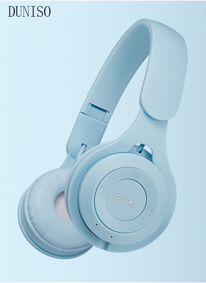 DUNISO Bluetooth Headphones Over Ear, Bluetooth 5.0 Foldable Adjustable Wireless Earphone with Comfort Fit Ear Cups Multifunction button, 3 Modes 6H Playtime for Home Office Travel  - Image 5