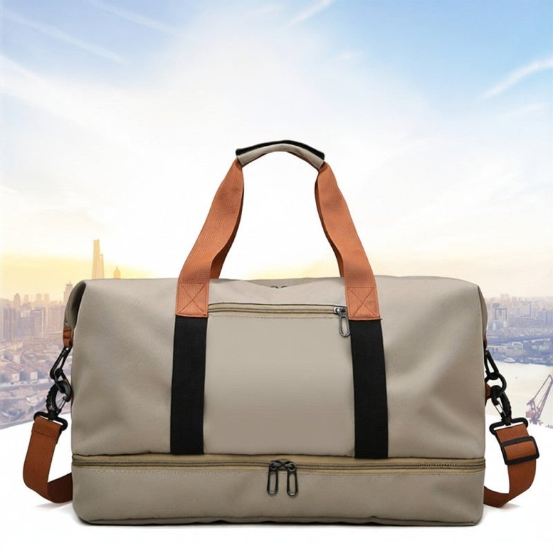 Sports Bag 600D High-Density Oxford Fabric Wear-Resistant Water-Resistant - Large Capacity Wet Dry Separation Multi-Pocket Fitness Bag for Outdoor Travel Gym Sports - Image 4