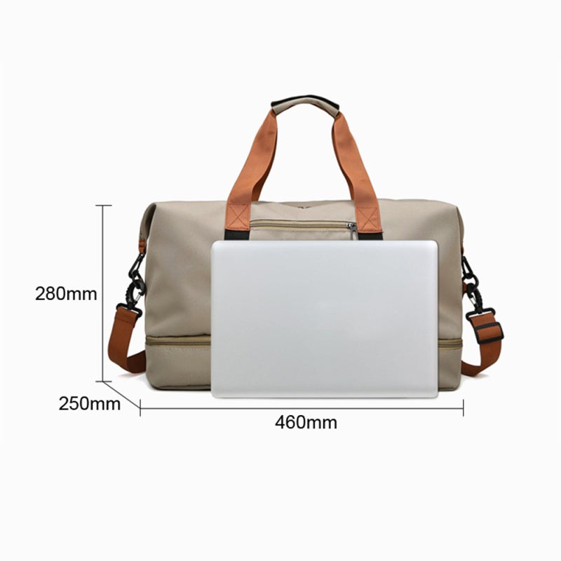 Sports Bag 600D High-Density Oxford Fabric Wear-Resistant Water-Resistant - Large Capacity Wet Dry Separation Multi-Pocket Fitness Bag for Outdoor Travel Gym Sports - Image 3