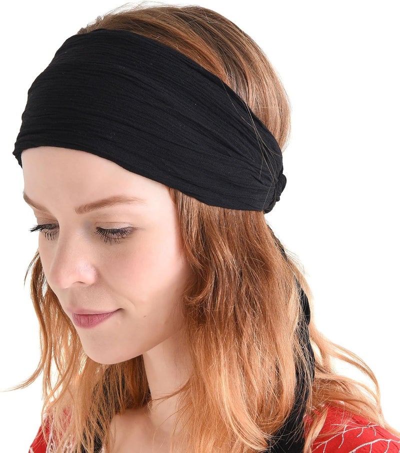 Charm Womens Pirate Headband Headwrap - Turban Head Scarf, Pirate Bandana for Men, Festival Accessories, Boho Hair Band, Unisex Halloween Bandana - Image 1