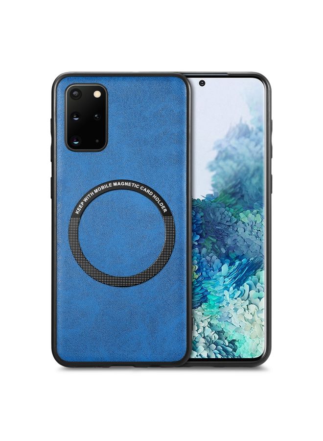 Case Cover For Samsung Galaxy S20+ Solid Color Leather Skin Back Cover Phone Case Blue