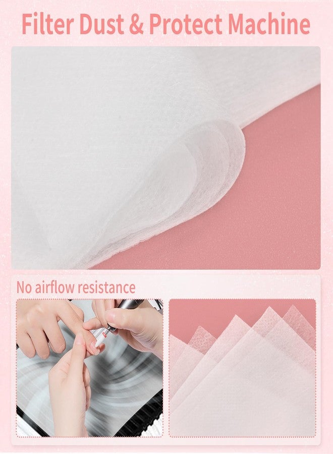 RAQEHO 200 Nail Dust Collector Filter - Disposable Nail Fan Filter Paper Nail Vacuum Dust Filter Sheet for Nail Vacuum Cleaner Nail Filter Dust Collector Nail Accessories for Nail Salon Technician - Image 3