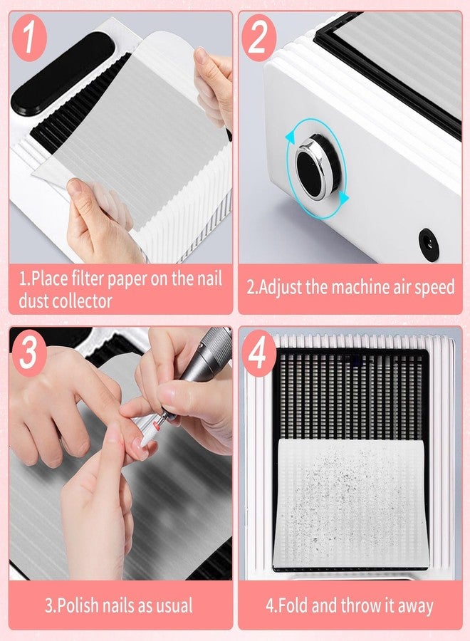 RAQEHO 200 Nail Dust Collector Filter - Disposable Nail Fan Filter Paper Nail Vacuum Dust Filter Sheet for Nail Vacuum Cleaner Nail Filter Dust Collector Nail Accessories for Nail Salon Technician - Image 5