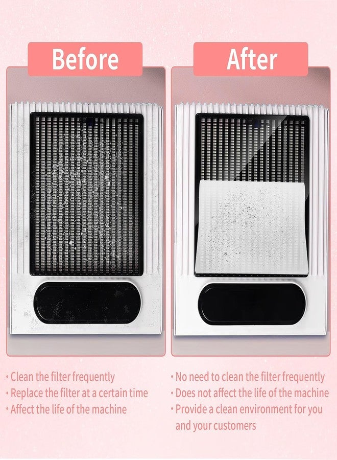 RAQEHO 200 Nail Dust Collector Filter - Disposable Nail Fan Filter Paper Nail Vacuum Dust Filter Sheet for Nail Vacuum Cleaner Nail Filter Dust Collector Nail Accessories for Nail Salon Technician - Image 4