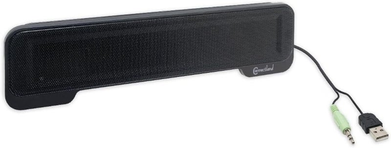 Syba USB Powered 3.5mm Audio Laptop Speaker CL-SPK20138 Clip-On Soundbar - Portable Compact Travel Stereo Speaker Bar Design - Image 1
