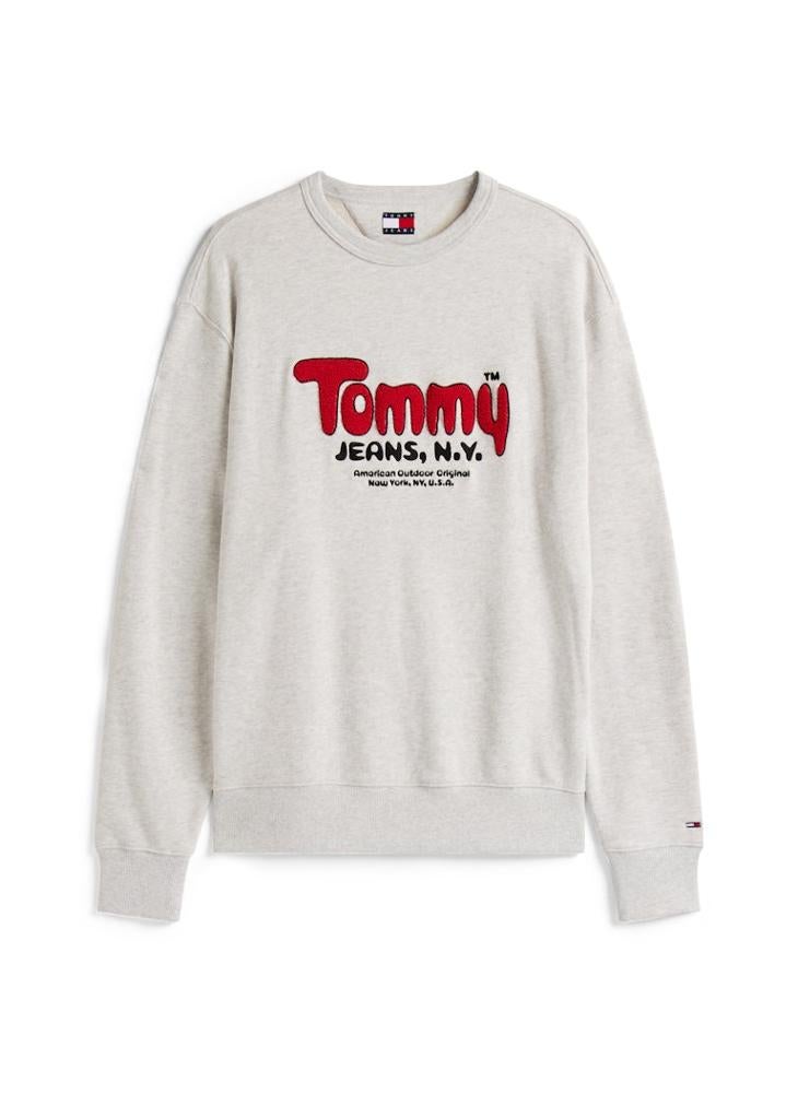 TOMMY JEANS Bouclé Logo Relaxed Sweatshirt - Image 5