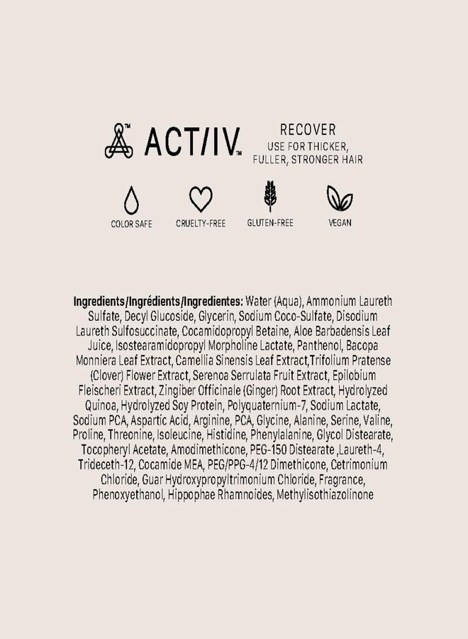 ACTIIV Renew Healing Shampoo Treatment | Improved Hair's Appearance, Promotes Scalp Health, Heals Damaged & Over-Processed Hair, Plant-Based, Color-Safe, Vegan, All Hair Types, 80 mL / 2.7 oz - Image 2