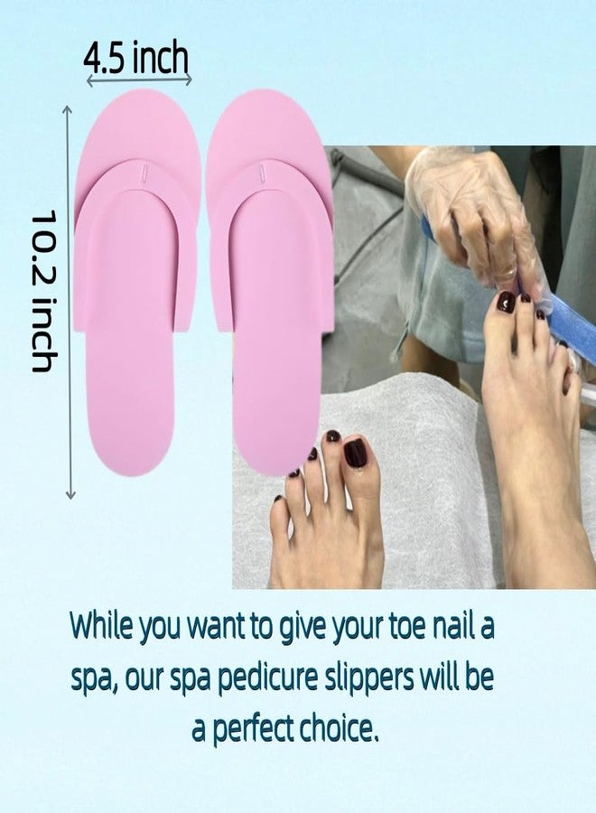 Khakho Pedicure Slippers Disposable Flip Flops for Pedicures 12 Pair Pink Pedicure Flip Flops for Women Salon Spa Beach Party Guests - Image 2