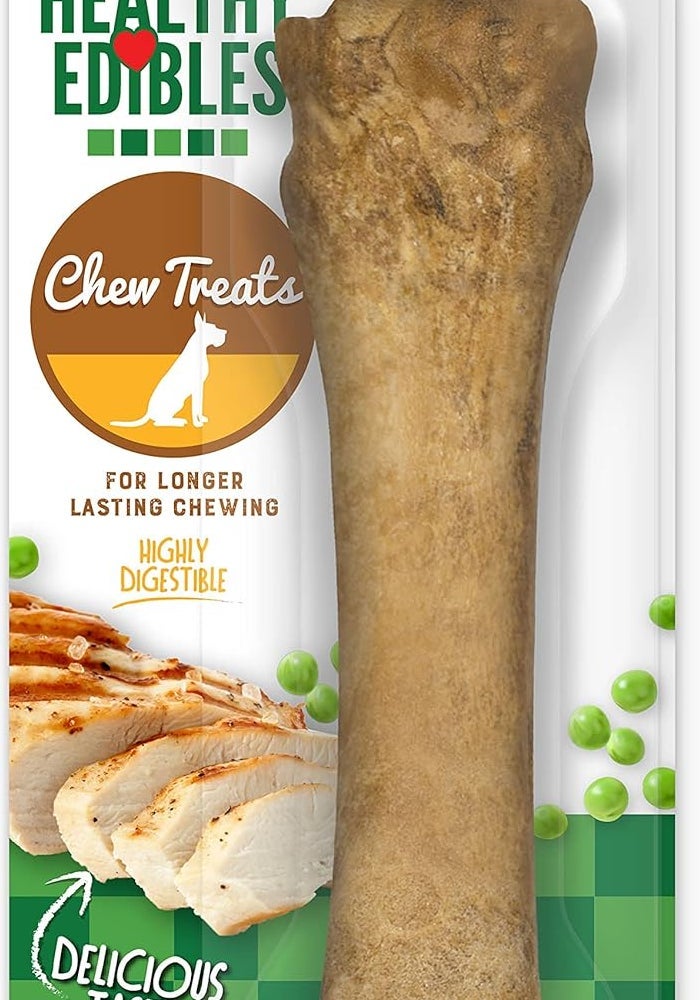 Nylabone Healthy Edibles Chicken Flavor Chew Treats for Dogs - Souper Size - Image 1