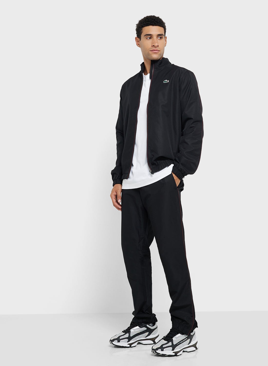 LACOSTE★ロゴラウンジフードジップアップ モノグラムジャカードフーディー SF7606 - ラコステ（LACOSTE