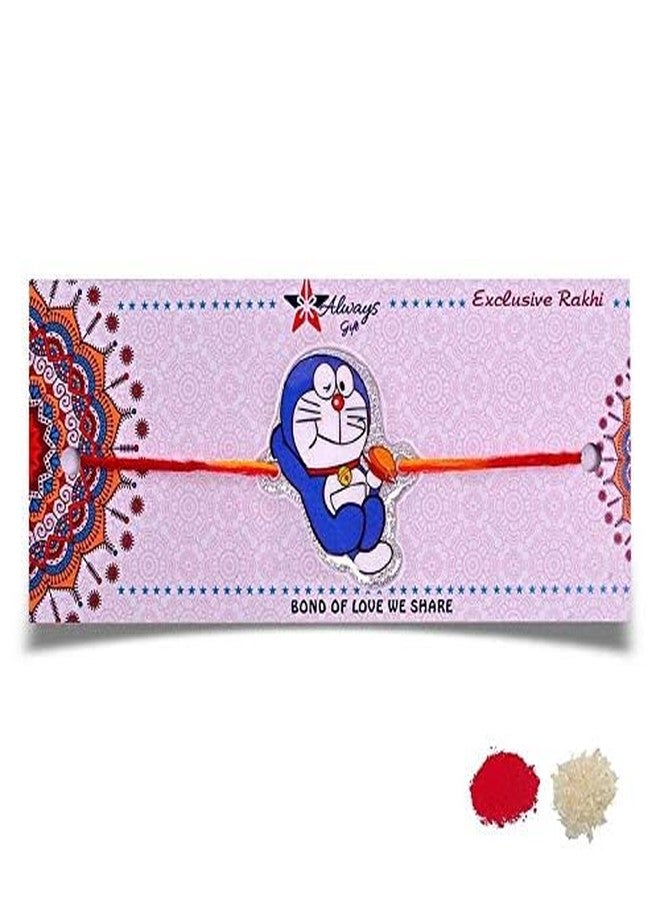 Alwaysgifts Doraemon Cartoon Rakhi for Kids Brother/Sister - Thread Style Rakhi for Bhai - Image 1