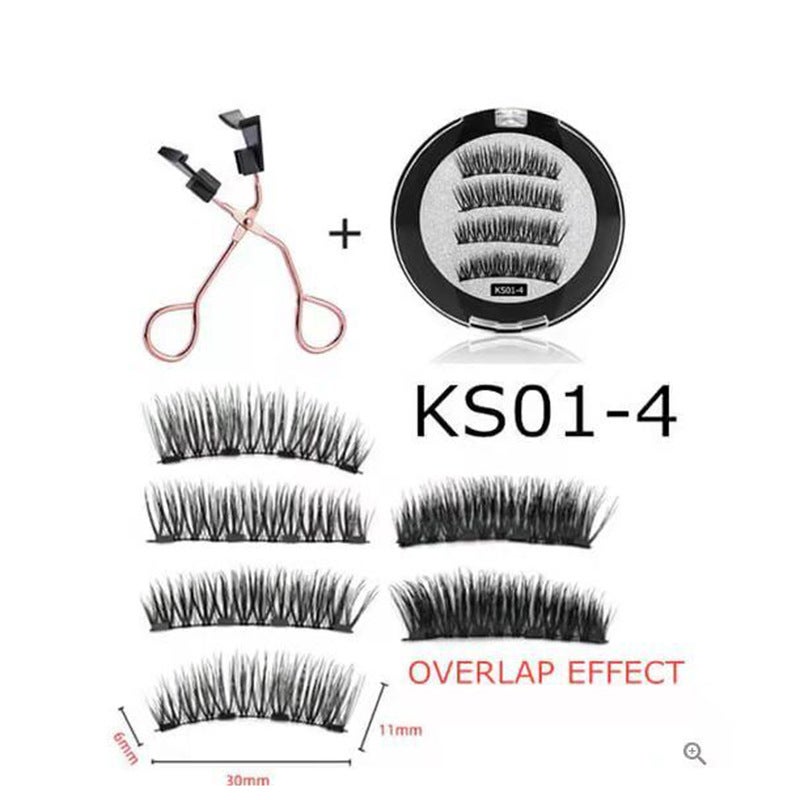 Magnetic false eyelashes eyelash curler set glue-free multi-specification magnetic eyelashes natural nude makeup false eyelashes 24P-4 - Image 5