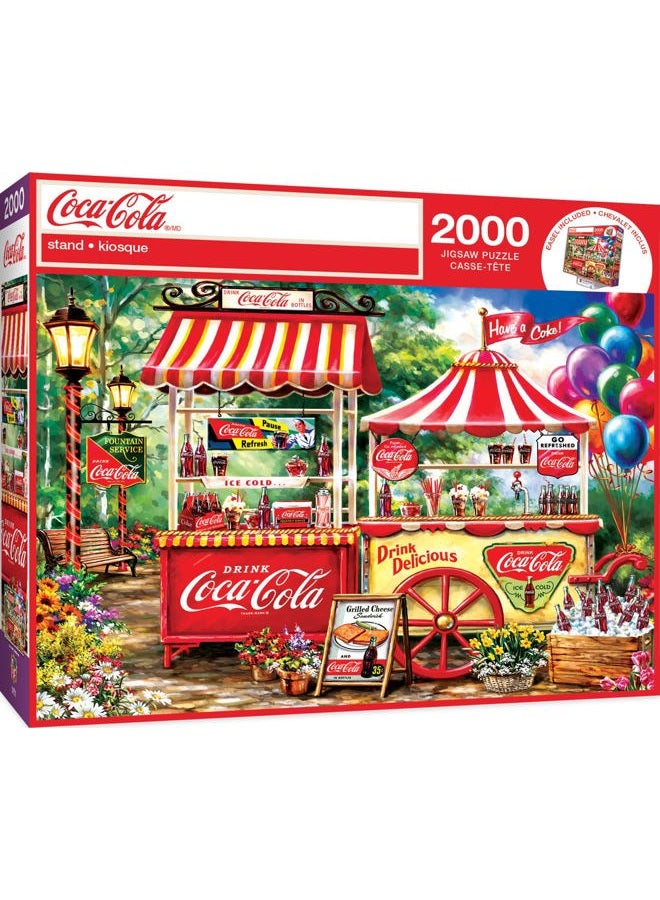 MasterPieces 2000 Piece Jigsaw Puzzle for Adults, Family, Or Kids - Coca-Cola Stand - 39"x27"