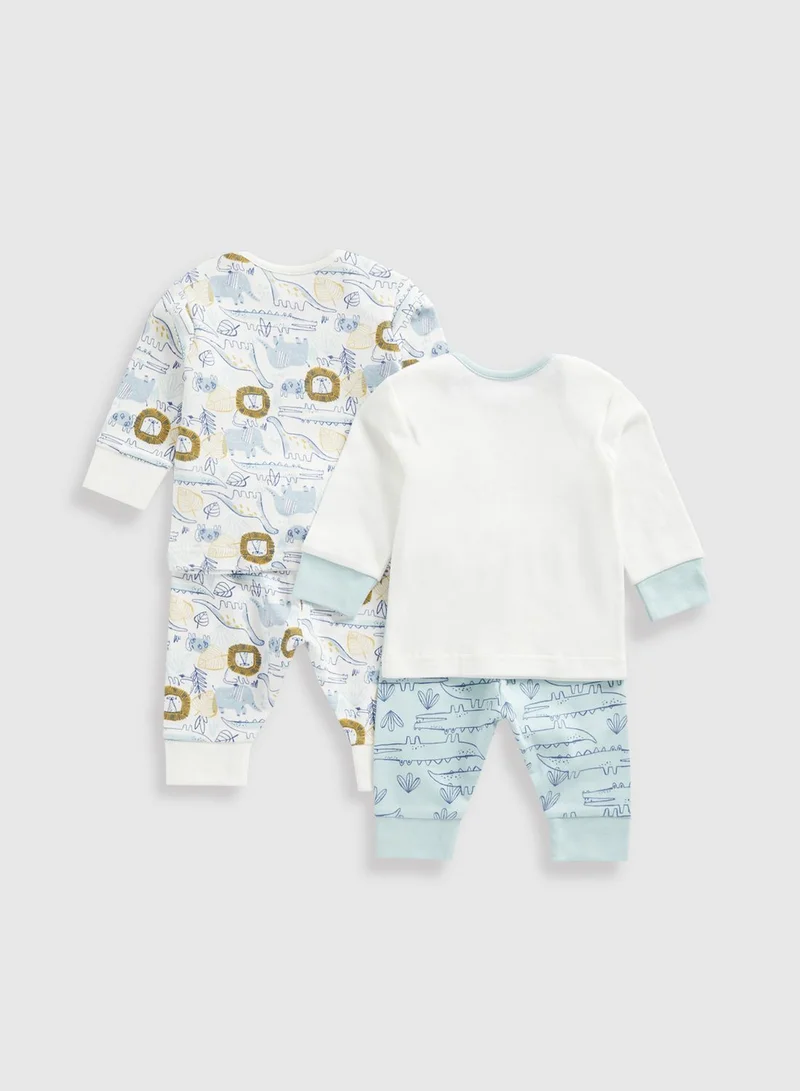 mothercare Infant 2 Pack Assorted Sweatshirt & Sweatpants Set