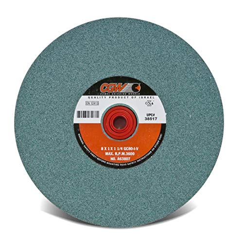 CGW-CAMEL CGW 8 x 1 x 1-1/4 T1 GC80-I-V Bench Wheel Green Silicon Carbide One Wheel Per Lot - Image 5