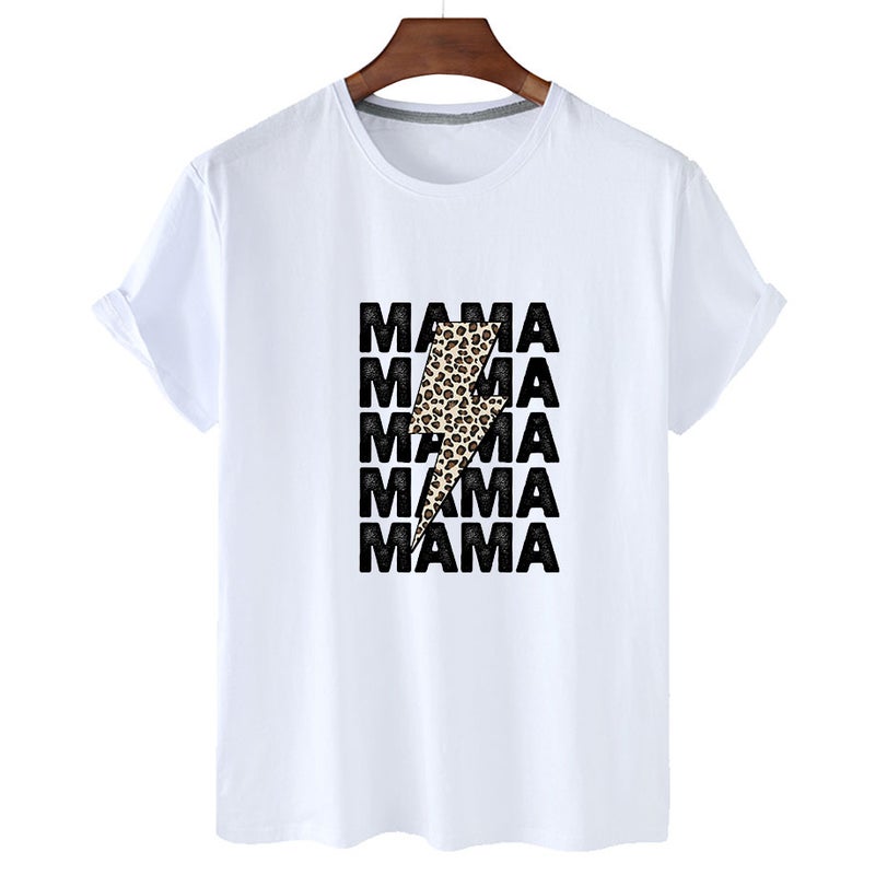 Independent Station Senior Mom 2023 Letter Simple Printing Loose Short-Sleeved T-Shirt Spot Women'S Clothing - Image 3