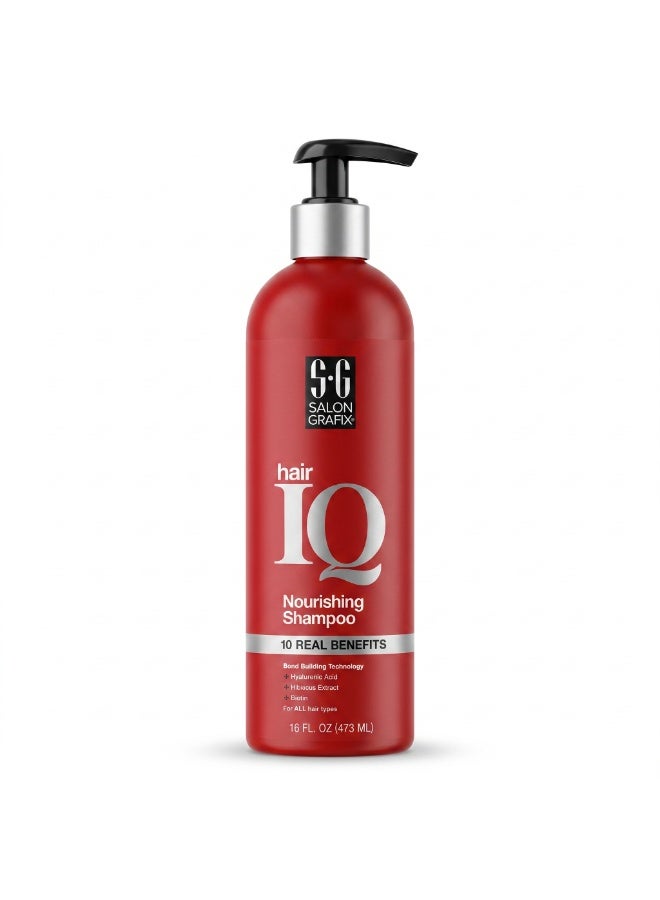 Salon Grafix SGX NYC Salon Grafix Hair IQ Nourishing Shampoo 473ml | Hydrating Shampoo for Dry & Damaged Hair | Helps Reduce Frizz & Breakage | Suitable for All Hair Types - Image 1