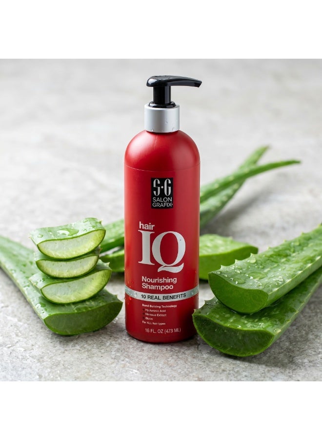 Salon Grafix SGX NYC Salon Grafix Hair IQ Nourishing Shampoo 473ml | Hydrating Shampoo for Dry & Damaged Hair | Helps Reduce Frizz & Breakage | Suitable for All Hair Types - Image 2
