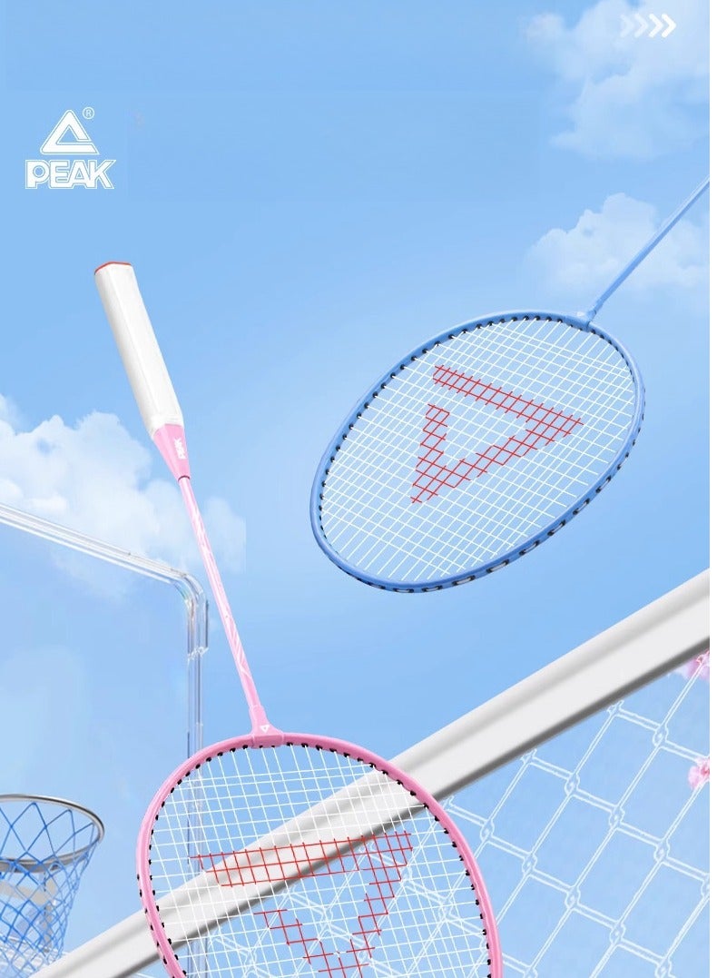 PEAK Badminton Racket Single Racket Double Racket Iron Alloy Ultra Light Professional Set - Image 4