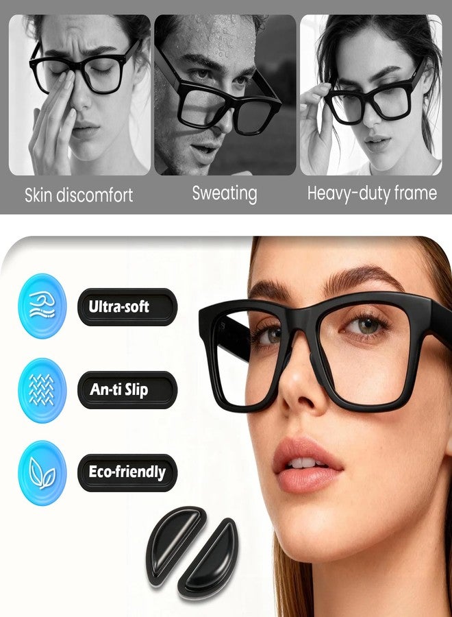 pupvus 12 Pairs Nose-Pad Compatible with Ray-Ban-Meta-Wayfarer-Eyeglass - Soft Silicone Hollowed-out comfortNose Pads, Anti Slip Replacement Nose Pads - Image 2