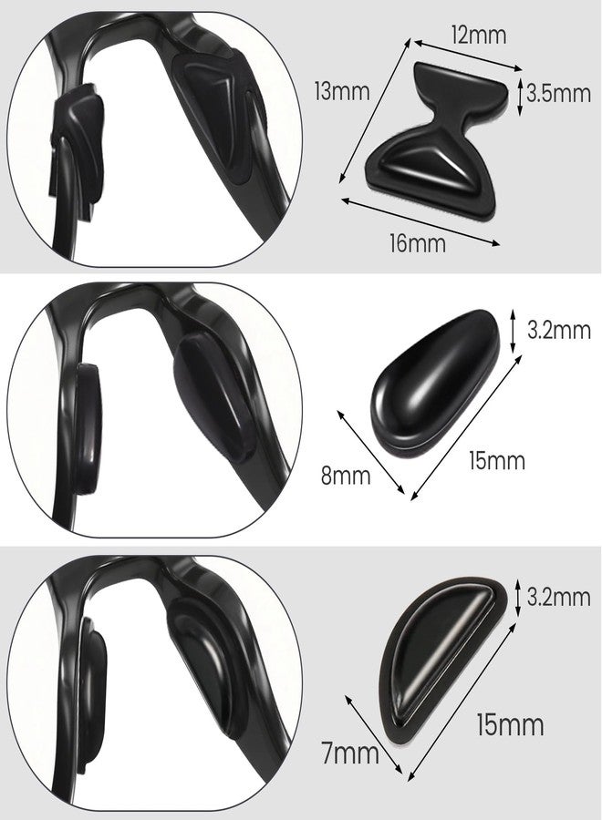 pupvus 12 Pairs Nose-Pad Compatible with Ray-Ban-Meta-Wayfarer-Eyeglass - Soft Silicone Hollowed-out comfortNose Pads, Anti Slip Replacement Nose Pads - Image 4