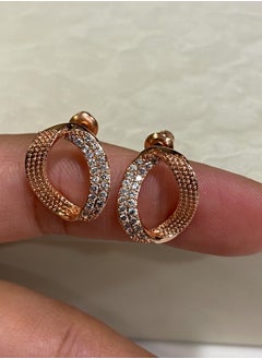 Rose gold cubic zircon earring