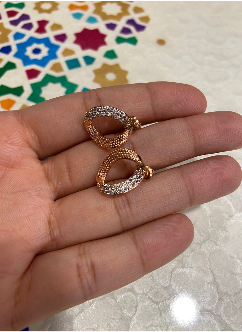 Blueline - Rose gold cubic zircon earring - Image 1