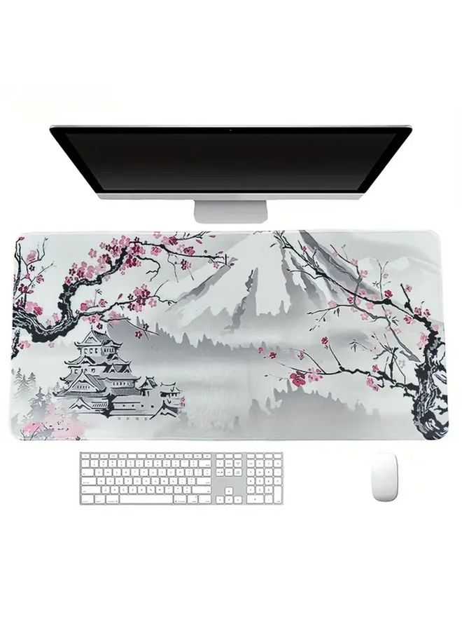 Japanese Cherry Blossom XL Gaming Mouse Pad 31 5x11 81 Inch Non Slip Rubber Base Office Desk Mat - Image 2