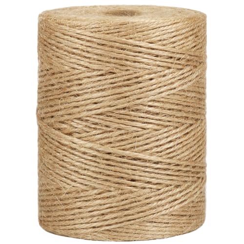 Vivifying Natural Jute Twine, 656 Feet 2mm Thick Brown Twine String for Garden, Crafts, Gifts Wrapping, Packing - Image 1