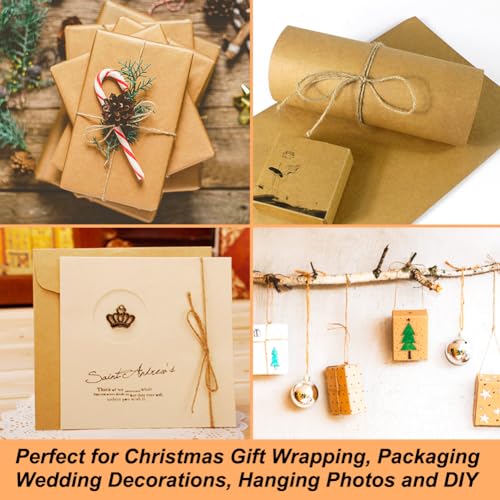 Vivifying Natural Jute Twine, 656 Feet 2mm Thick Brown Twine String for Garden, Crafts, Gifts Wrapping, Packing - Image 5