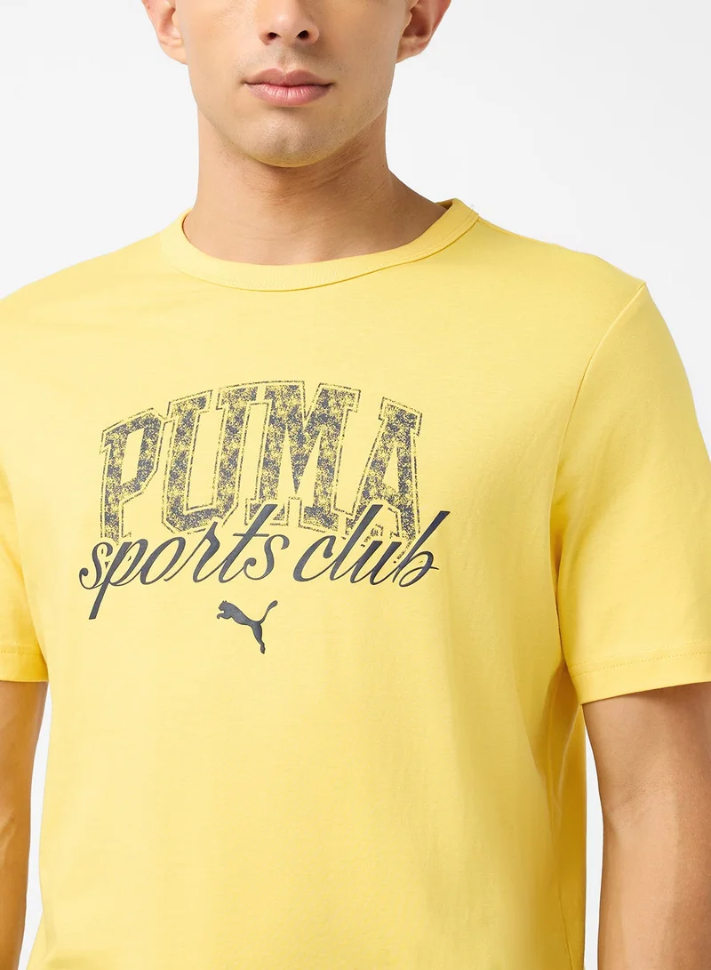PUMA sunny yellow Class Graphic T-Shirt for Men | Best Price UAE