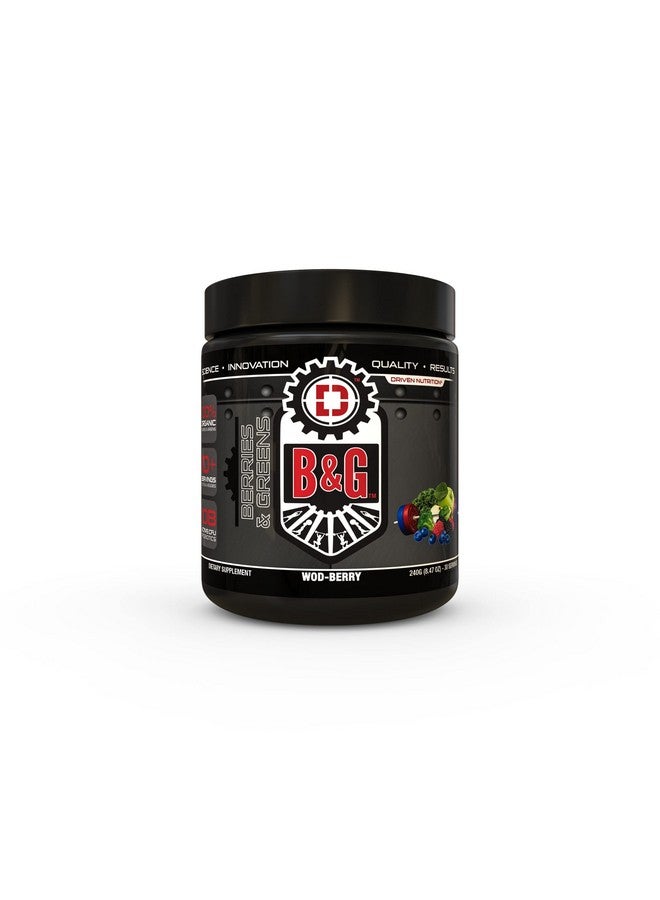 Driven Nutrition مسحوق السوبرفود من درايفن ب&G التوت والخضروات 30 حصة تركيبة عضوية نباتية مع بروبيوتيك وإنزيمات هضمية مكمل نباتي يدعم التعافي والهضم الصحي ووظيفة المناعة - Image 1