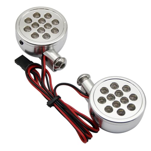 FLMLF CNC Alloy Light Set with LED Light Silver for 1/5 Hpi RV KM Baja 5B 5T 5SC Parts - Image 2