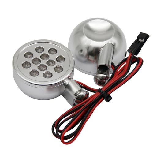 FLMLF CNC Alloy Light Set with LED Light Silver for 1/5 Hpi RV KM Baja 5B 5T 5SC Parts - Image 3
