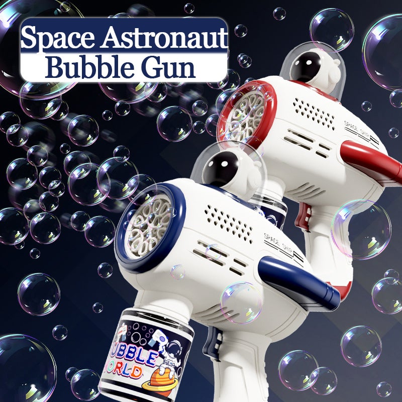Bubble Machine for Kids Outdoor Toys, Space Travel 10-Hole Electric Bubble，360 ° Leak-Proof Design, with Lamp Bubble Machine for Kids，Outdoor Toys for Kids Ages 3-12。 (Space Blue/Space Red) - Image 5