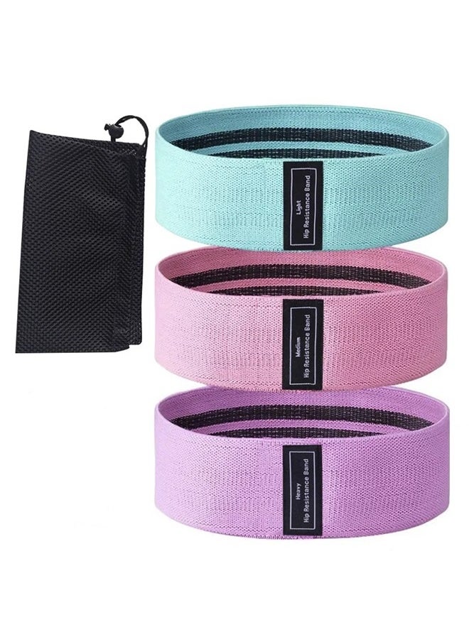 yongsheng 3-Piece Resistance Workout Booty Bands Set, Resistance Bands, Exercise Bands, Exercise Workout Bands for Muscle Training, Elastic Bands for Leg, 3 Set of Stretch Bands for Working Out Women or Men  - Image 1