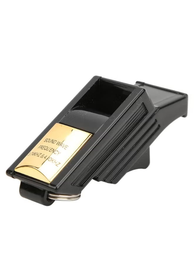 Seayoo Professional-grade referee whistle, sports whistle, basketball training whistle, camping/survival/emergency whistle, coach's whistle for basketball, soccer, and volleyball — Black and Gold - Image 4